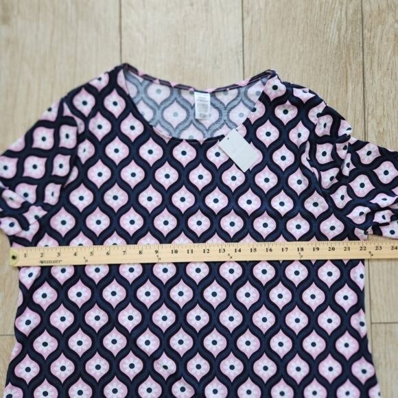 West Loop Bohemian Floral Women's Tunic Top Multicolor Tie Sleeve Design - Picture 4 of 8